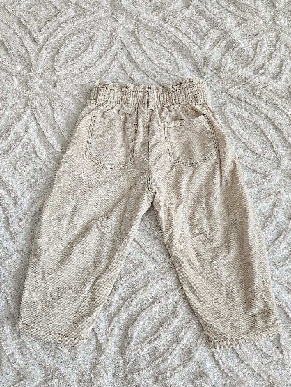 Zara Light Beige Corduroy Kids Pants - Picture 3 of 5